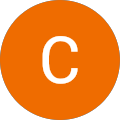 Orange circle with white letter C inside.